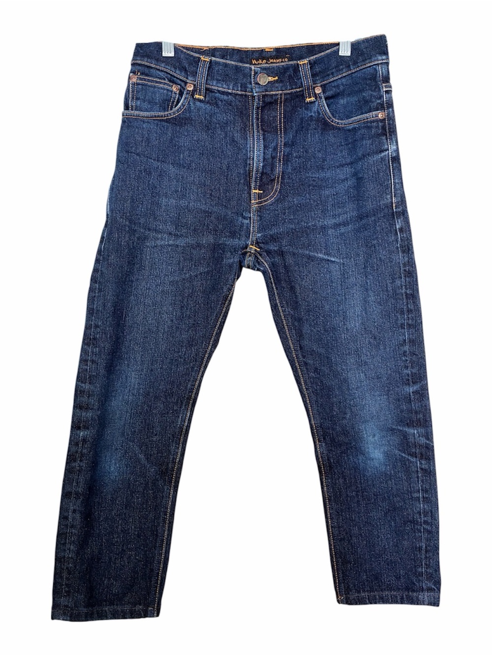 Nudie Jeans Indigo Straight-Leg Cropped Denim sz29